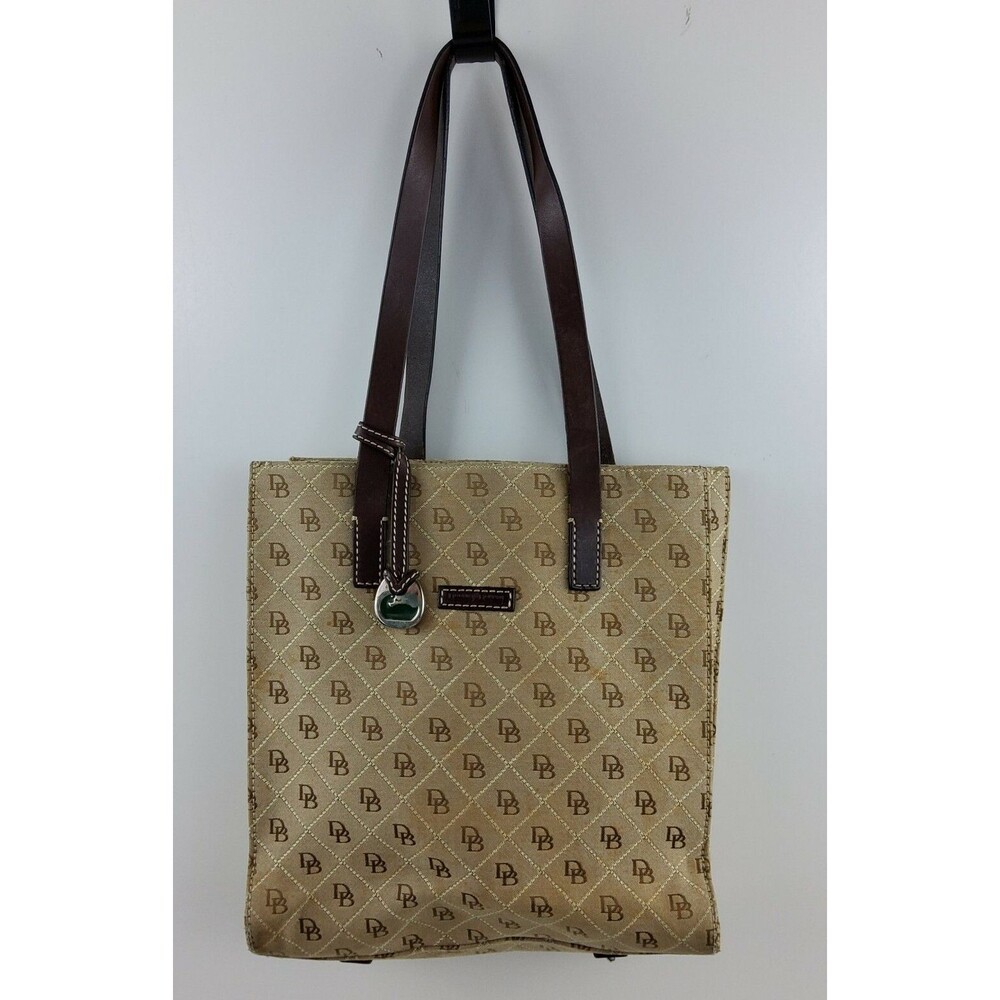 Dooney & Bourke Signature Shoulder Handbag Purse Tote Brown